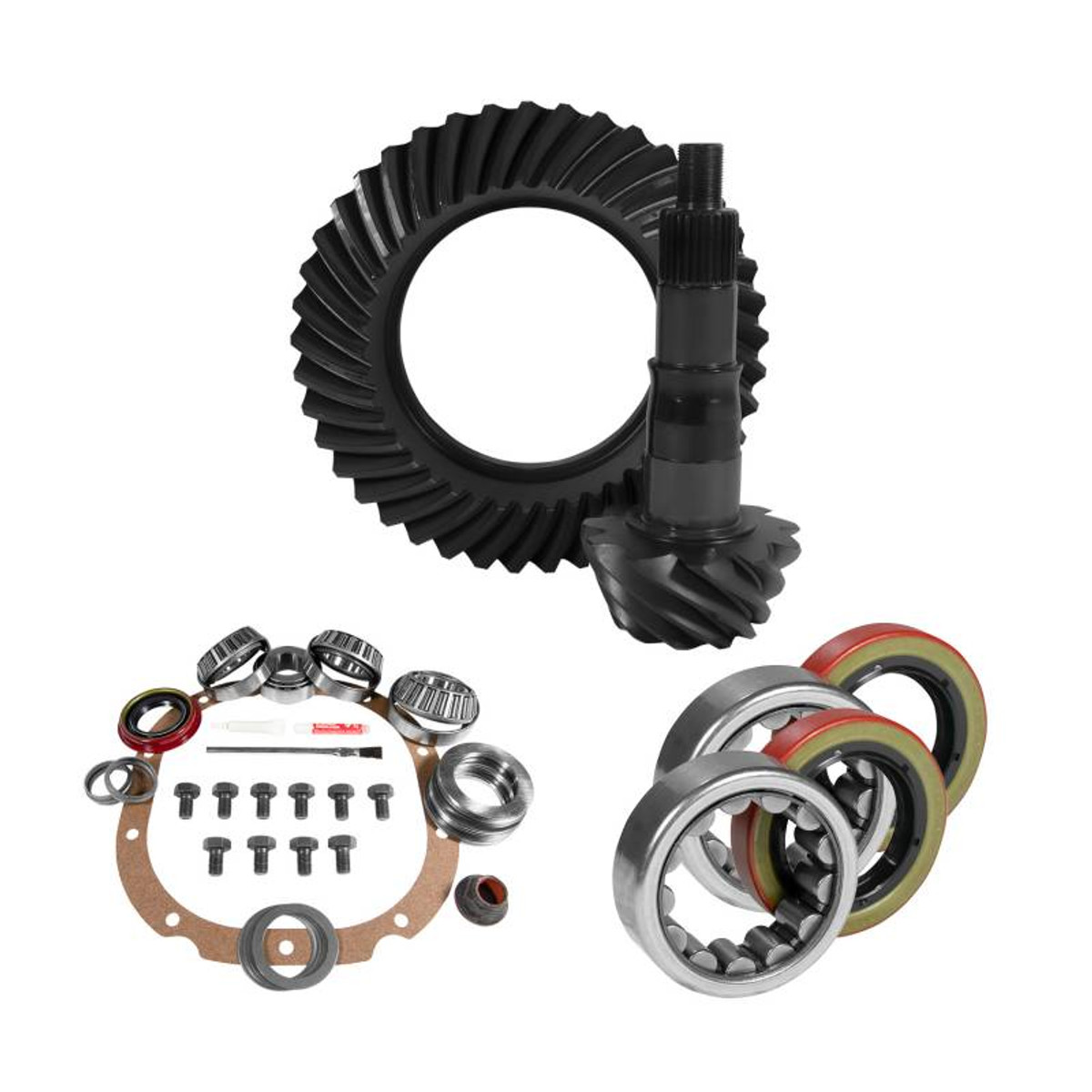 8.8 inch Ford 3.55 Rear Ring and Pinion Install Kit 2.53 inch OD Axle Bearings and Seals YGK2045