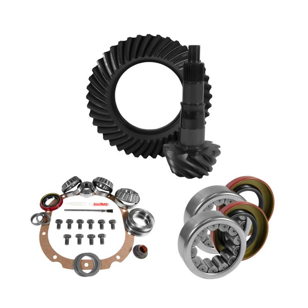 8.8 inch Ford 4.56 Rear Ring and Pinion Install Kit 2.99 inch OD Axle Bearings and Seals YGK2058