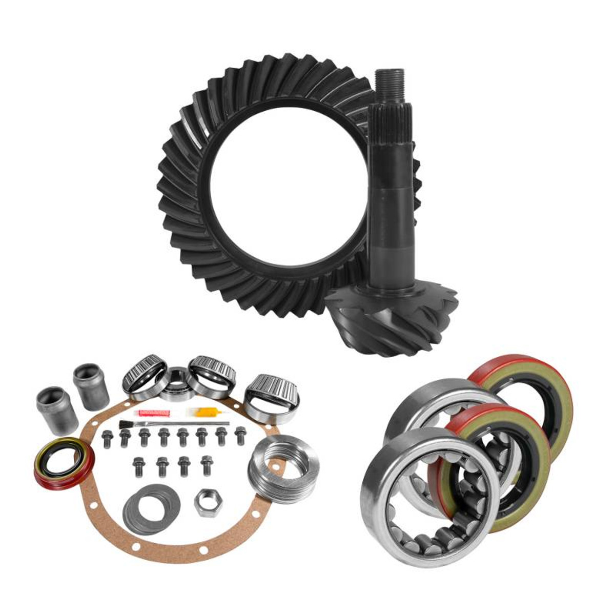 8.875 inch GM 12T 4.11 Rear Ring and Pinion Install Kit Axle Bearings and Seals YGK2229