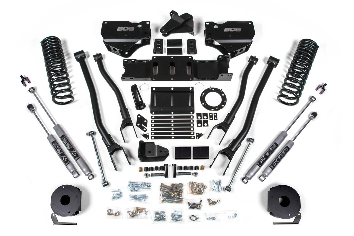 BDS Suspension BDS - 6" Lift Kit - 4-Link Conversion with T-Case Index Kit - Nitro NX2 Shocks - 2019-2024 Dodge RAM 2500 4WD Diesel W/ Air-Ride 1738H 