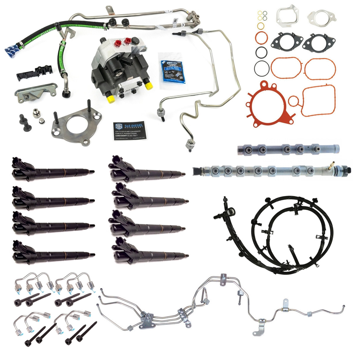 Performance Diesel Parts Fuel Contamination Kit (DCR Pump Conversion) (Pure Power Reman) - 2015-2016 Ford 6.7L Power Stroke - FK-DCR-F1516-R-PP 