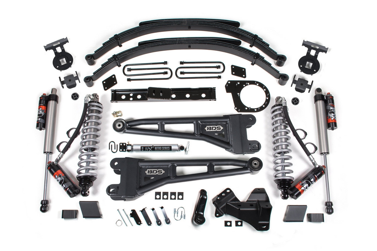 BDS 7 Inch Lift Kit w/ FOX 2.5 Elite Leaf Springs 2023-2025 F250/F350