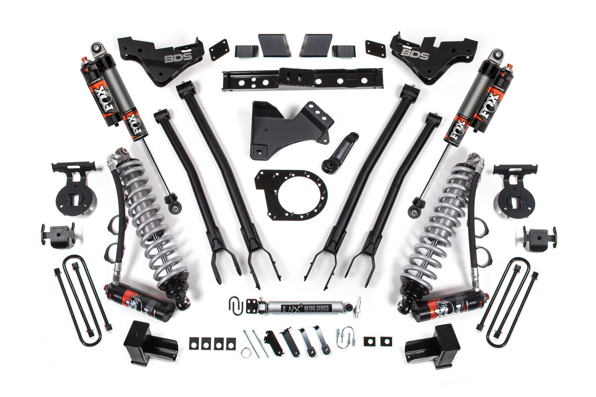 BDS Suspension BDS - 7" Lift Kit - 4-Link - Rear Block - FOX 2.5 Elite Shocks & Coil-Over Conversion - 2023-2025 Ford F350 DRW 4WD - BDS2254PES 