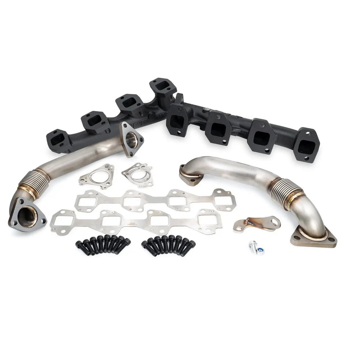 PPE - High Flow Manifold and Up-Pipe Kit (Black Ceramic) - 2001-2004 GM 6.6L LB7 Duramax - 116111020