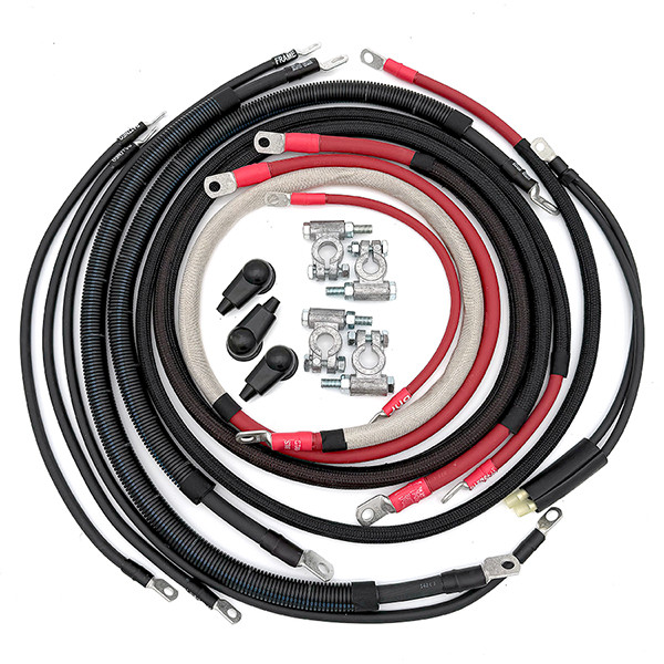 Battery Cable Kit - 1/0GA - HO Alternator - 1994-2002 Dodge Cummins Diesel - 2nd Gen - DCMN94-59-0G-HO