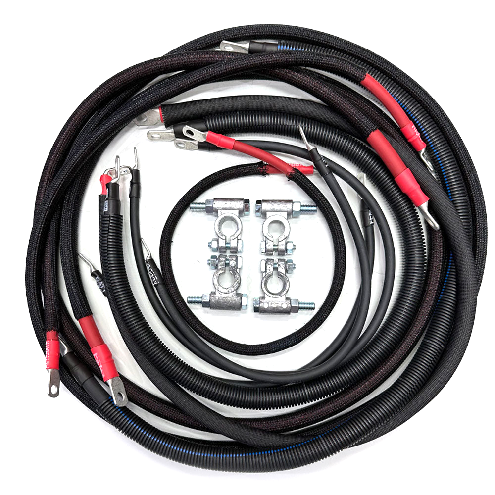 Battery Cable Kit - 2/0GA - HO Alternator - 2010-2018 Dodge/RAM Cummins Diesel - 4th Gen - DCMN10-67-00G-HO