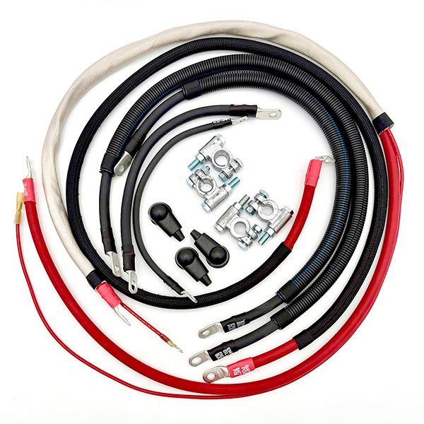 Battery Cable Kit - 2/0GA - Straight (Denso or other high torque) - 2008-2010 Ford 6.4L Power Stroke - F250/F350 - FPSD08-64-00G-ST