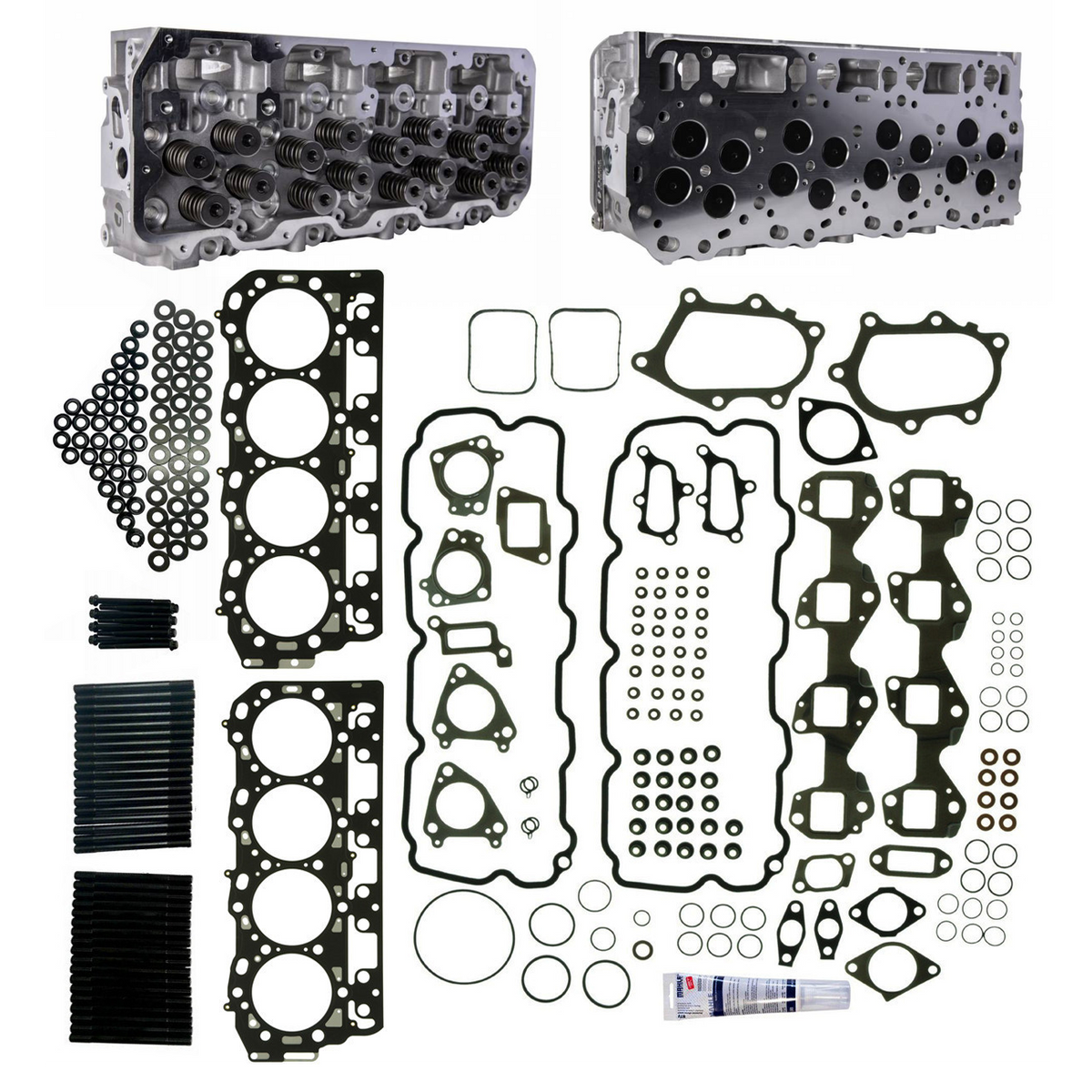 Cylinder Head Kit with Head Studs - 2001-2004 GM 6.6L Duramax - GM01-04HKITFLC