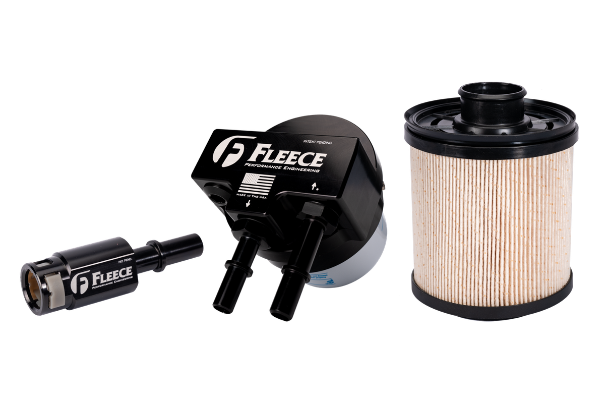 Fleece - Fuel Filter Upgrade Kit with Injector Return Fitting - 2011-2016 Ford 6.7L Power Stroke - FPE-FMC-1116-FF-KIT
