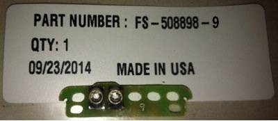 Flight Systems Electronics Group #9 Calibration Resistor (Req'd w/ purchase of Black PMD) 508900-9 
