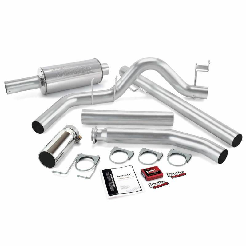 Banks Engineering Banks - Git-Kit Bundle Power System W/Single Exit Exhaust with Chrome Tip - 02 Dodge 5.9L Extended Cab 49362 