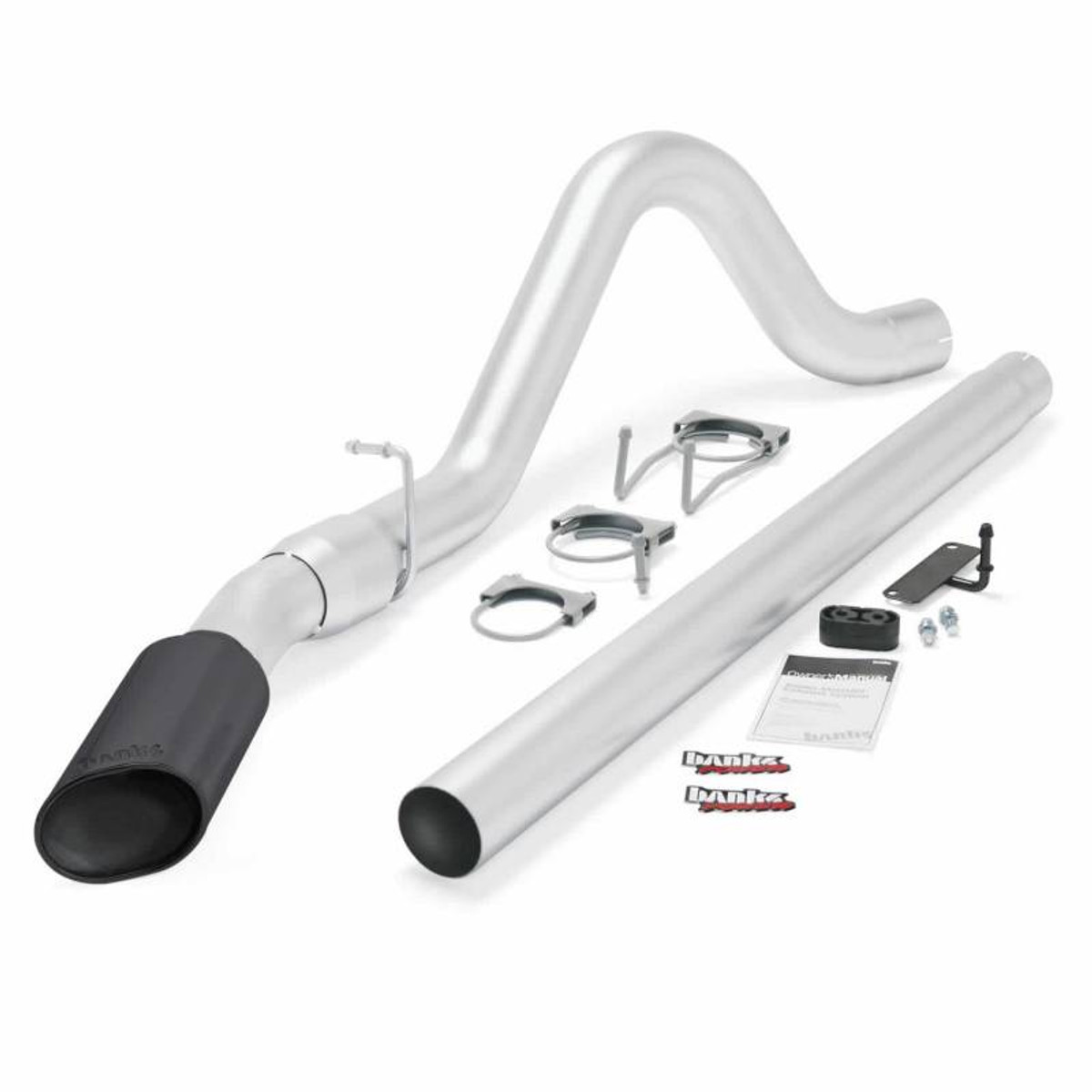 Banks - Monster Exhaust System Single Exit Black Tip 08-10 Ford 6.4 ECSB-CCSB 49780-B
