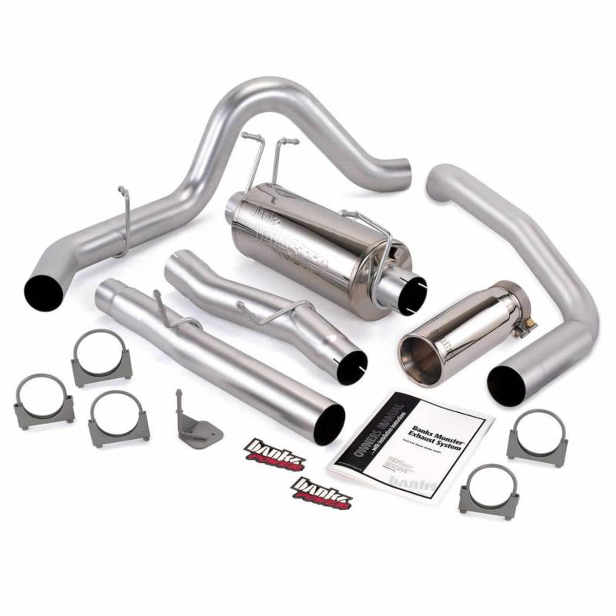 Banks - Monster Exhaust System Single Exit with Chrome Round Tip 
 03-07 Ford 6.0L ECLB 48786