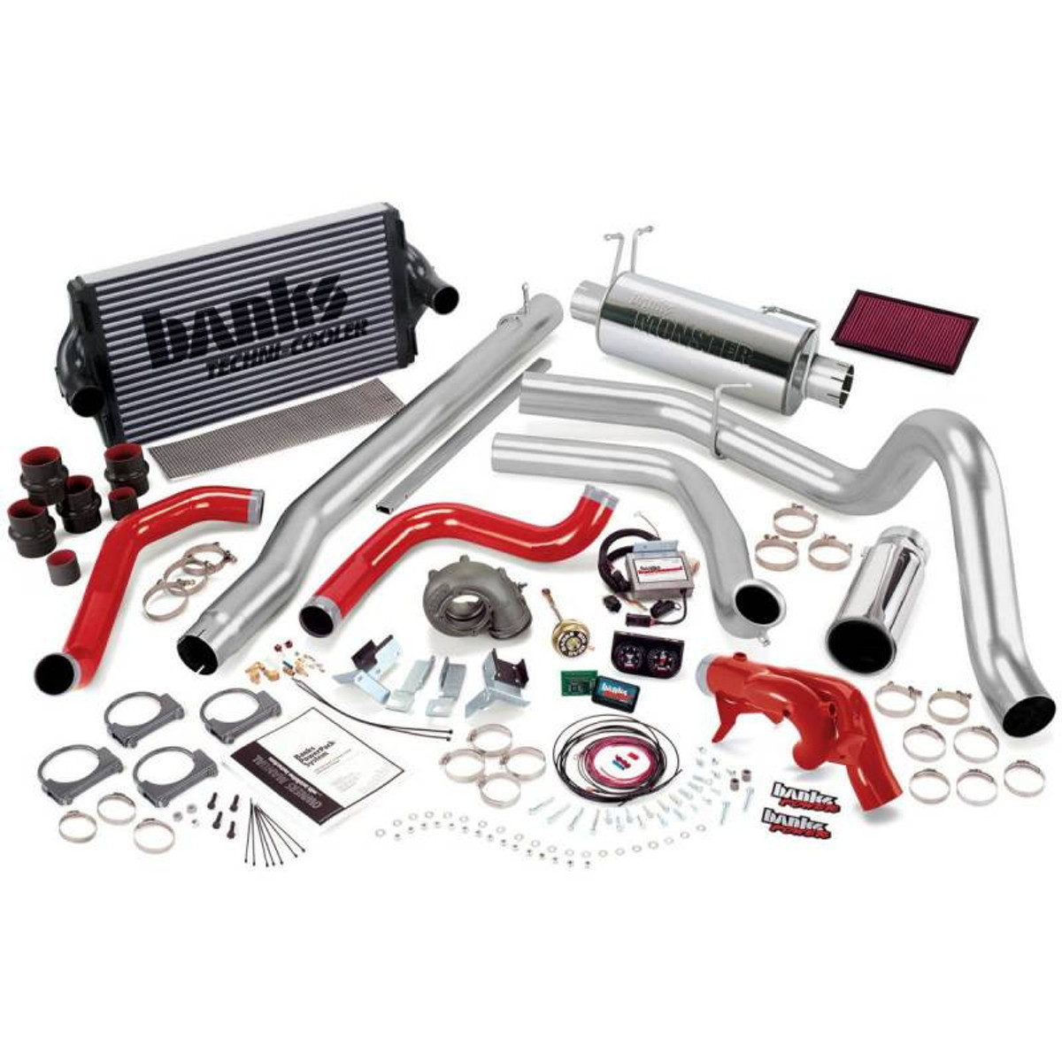 Banks Engineering Banks - PowerPack Bundle Complete Power System W/Single Exit Exhaust with Chrome Tip - 99 Ford 7.3L F250/F350 Automatic Transmission 47526 