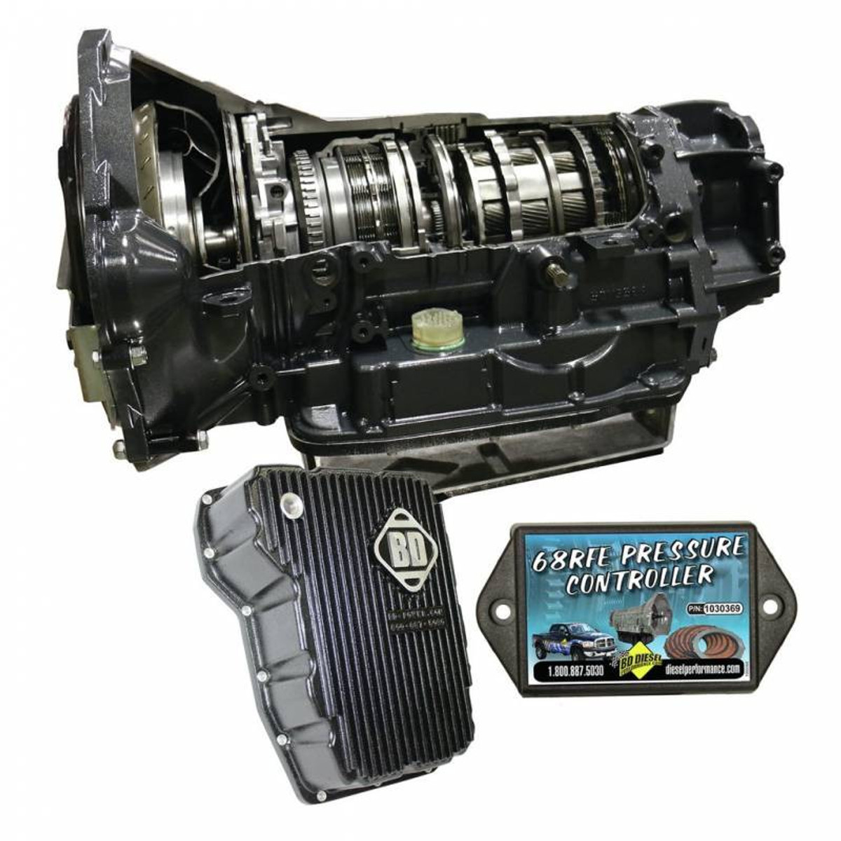 BD Diesel Performance BD - 68RFE Transmission - Billet Input - ProTech68 - Deep Pan - 2007.5-2018 Dodge 4WD 1064264B 