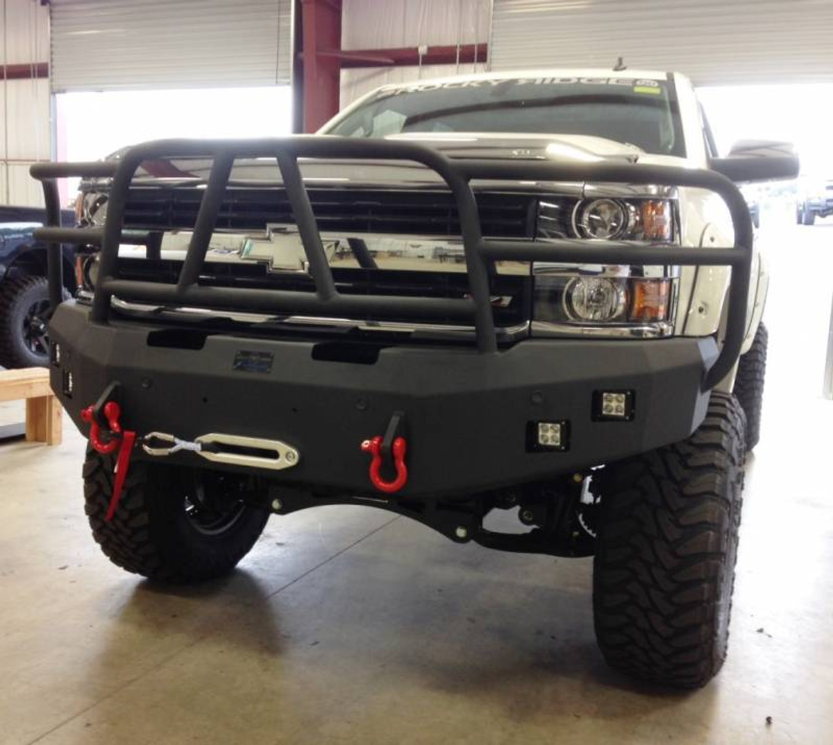 BLACK X-SERIES FRONT WINCH CAPABLE FULL BRUSHGUARD BUMPER - 2015-2019 SILVERADO 2500-3500 600-56-0277