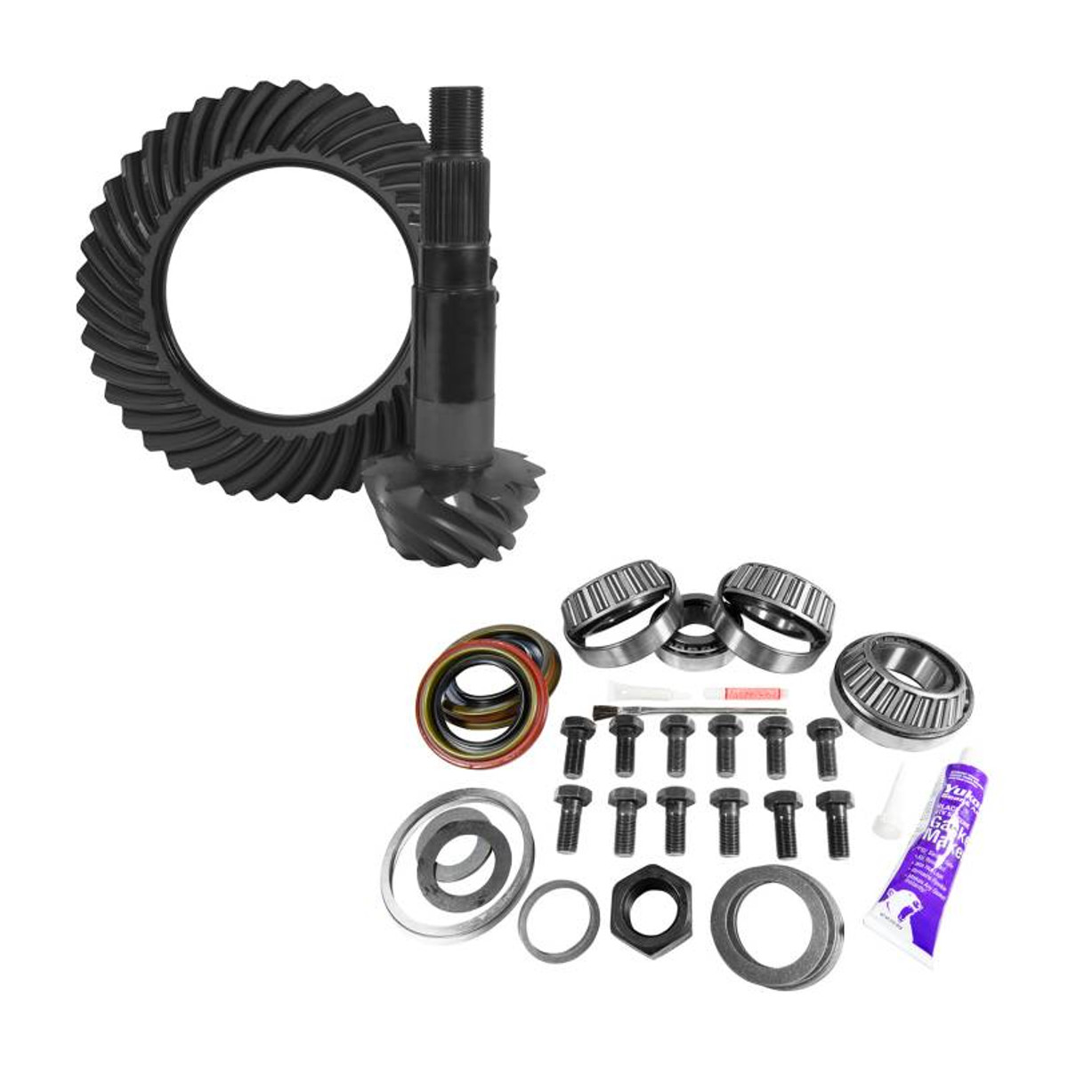 11.25 inch Dana 80 3.73 Rear Ring and Pinion Install Kit 4.375 inch OD Head Bearing YGK2172