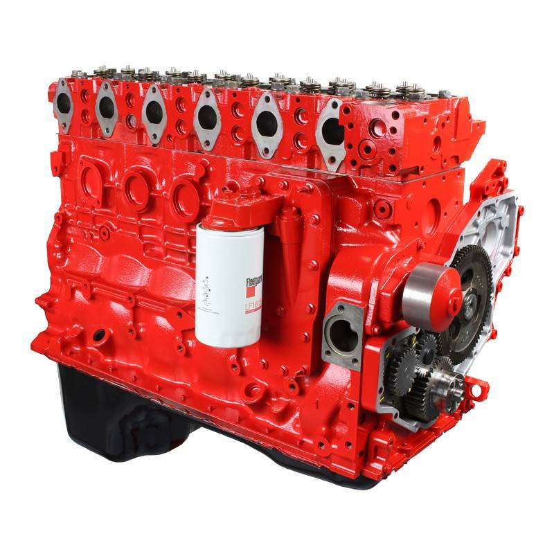 Industrial Injection - 5.9L Dodge Cummins CR Premium Stock Plus Long Block Engine (2003-2007) - PDM-59STKLB-L