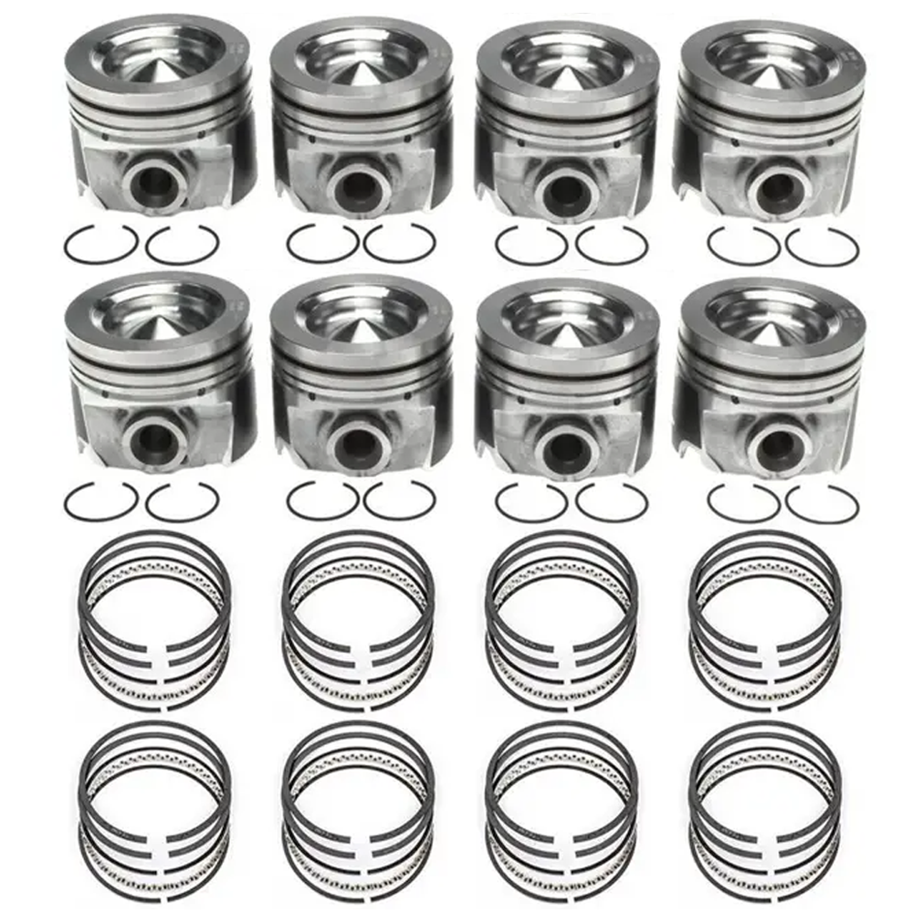MAHLE - Pistons with Rings - 2008-2010 Ford 6.4L Power Stroke 224-3666WR-SET