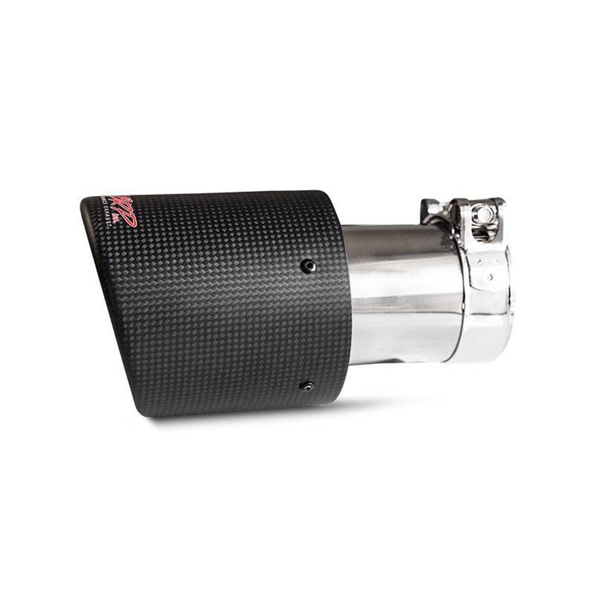 MBRP  - Carbon Fiber Exhaust Tip - 4 Inch O.D. Dual Wall Angled 2.5 Inch Inlet 7.7 Inch Length T5123CF