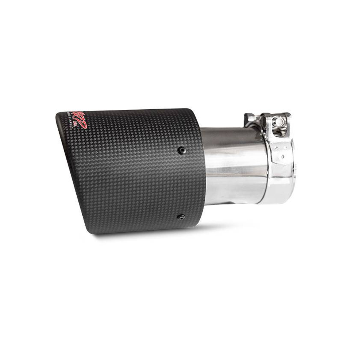 MBRP  - Carbon Fiber Exhaust Tip - 4 Inch O.D. Dual Wall Angled 3 Inch Inlet 7.7 Inch Length T5122CF