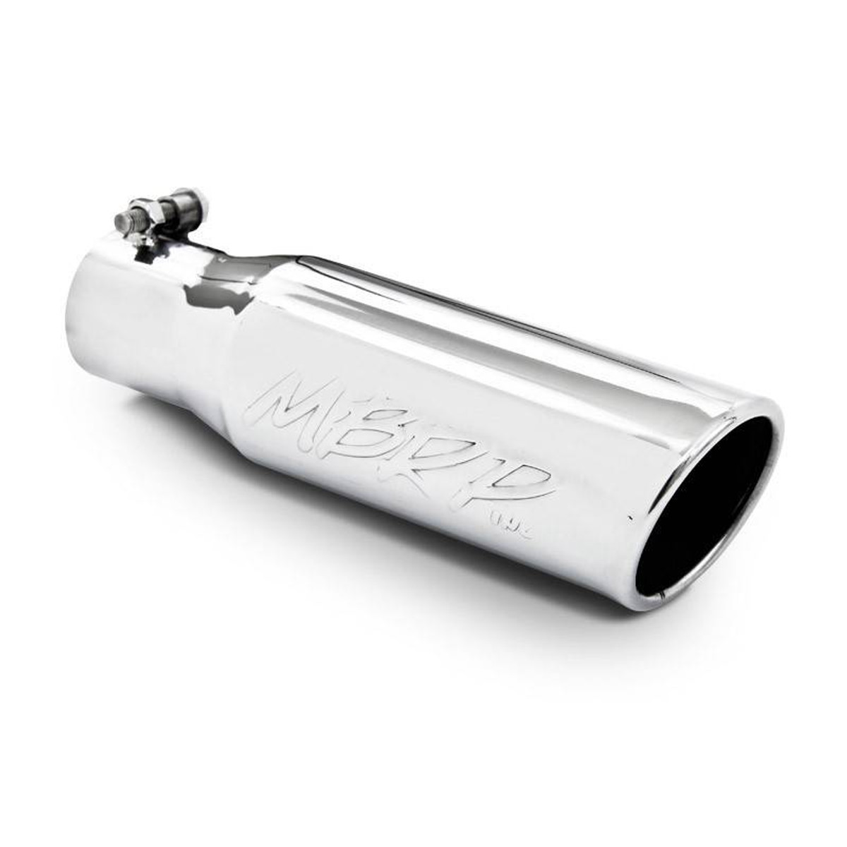 MBRP  - Exhaust Tip - 3.5 Inch O.D. Angled Rolled End 2.5 Inch Inlet 12 Inch Length T5113