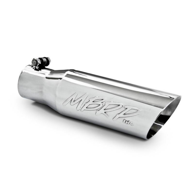 MBRP Exhaust MBRP  - Exhaust Tip - 3.5 Inch O.D. Dual Wall Angled 2 1/2 Inch Inlet 12 Inch Length T5106 