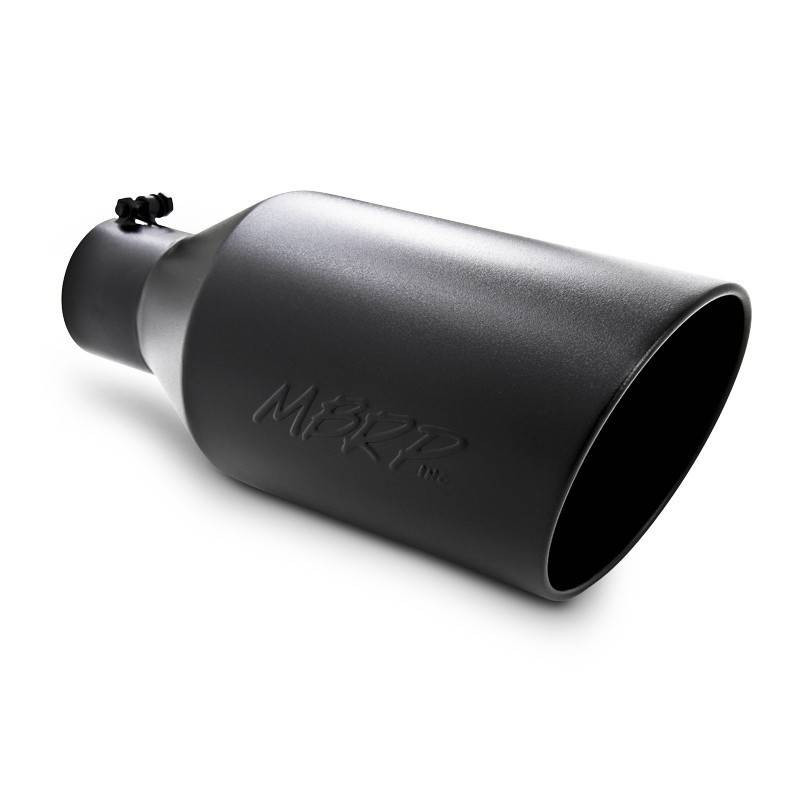 MBRP Exhaust MBRP Black Series - Exhaust Tip - 8 Inch O.D. Rolled End 4 Inch Inlet 18 Inch Length T5128BLK 