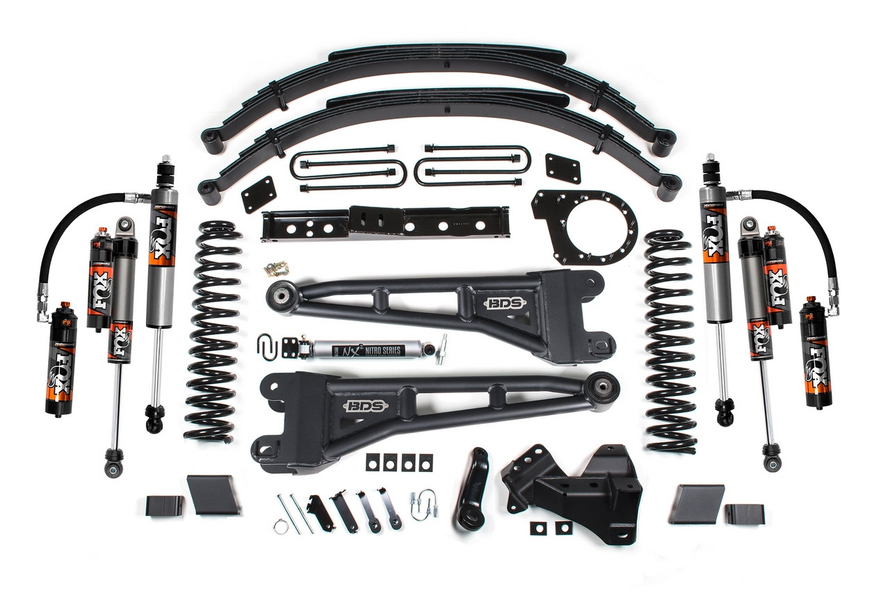 DESCENDANT ヨーヨー 2025ss BDS 7 Inch Lift Kit w/ FOX 2.5 Elite Leaf Springs 2023-2025 F250/F350