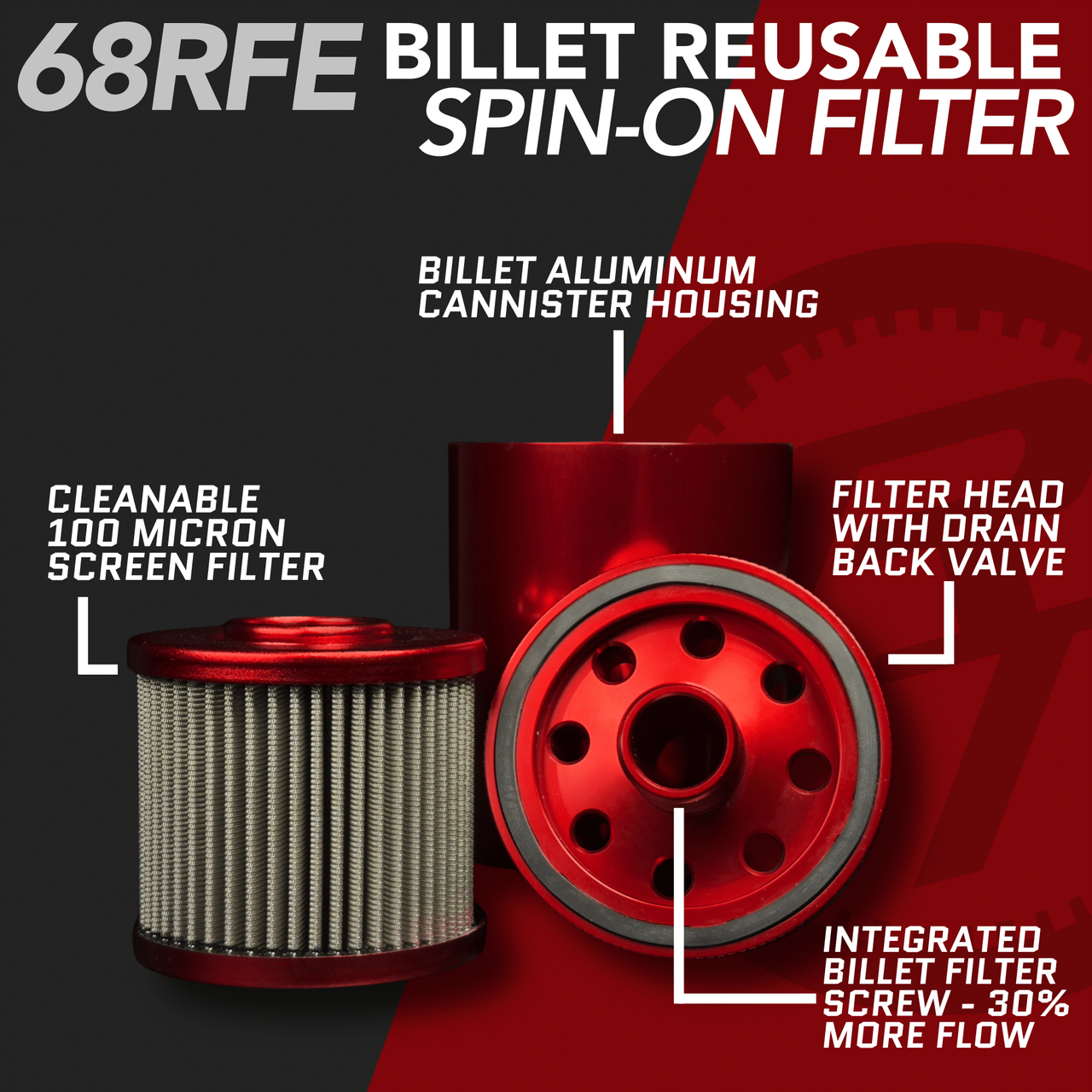 Randy's Transmission - 68RFE Reusable Billet Spin-On Filter