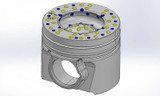 UEM - Speed of Air Hyperformance Pistons Speed of Air Piston & Ring Set (0.75MM OVER) - 2008-2010 Ford 6.4L Power Stroke XA7205-0.75K1 