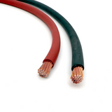 Big 7 Battery Cable Kit - 1/0GA - w/Black Red/Spyder Wrap - 2001-2007 Chevy 6.6L LB7 LLY LBZ Duramax - CDMX01-66-0G-RBR