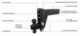 BulletProof Hitches 3.0" Extreme Duty 6" Drop/Rise Hitch ED306 