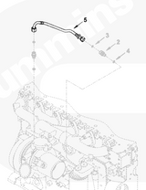 4935577 - Turbo Oil Feed Line - 2003-2018 Dodge 5.9L 6.7L Cummins