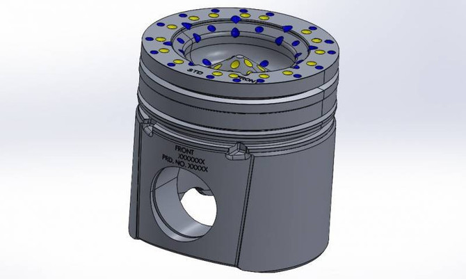 UEM - Speed of Air Hyperformance Pistons Speed of Air Piston & Ring Set (0.5MM OVER) - 2003-2004 Cummins I6 HO XA7197-0.5K1 