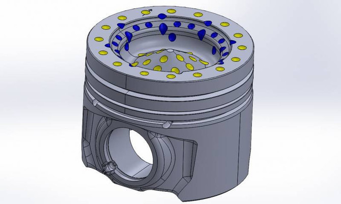 UEM - Speed of Air Hyperformance Pistons Speed of Air Piston & Ring Set (0.75MM OVER) - 2011-2016 Ford 6.7L Power Stroke XA7206-0.75K1 