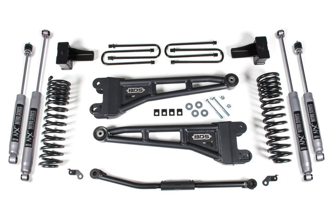 BDS Suspension BDS - 2.5 Inch Lift Kit W/ Radius Arm - 5" Block kit - Nitro NX2 Shocks - 2011-2016 Ford F250/F350 4WD Diesel 1926H 