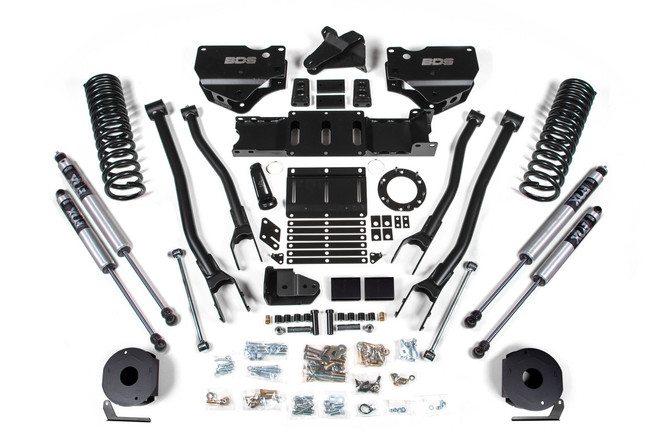 BDS Suspension BDS - 4" Lift Kit - 4-Link Conversion with T-Case Index Kit - FOX 2.0 Shocks - 2019-2024 Dodge RAM 2500 Diesel W/ Rear Air-Ride 1715FS 