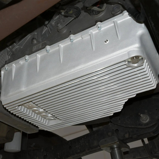 PPE - 10R140 Cast Aluminum Deep Transmission Pan (Black) - 2020-2022 Ford 6.7L Power Stroke - 328053520