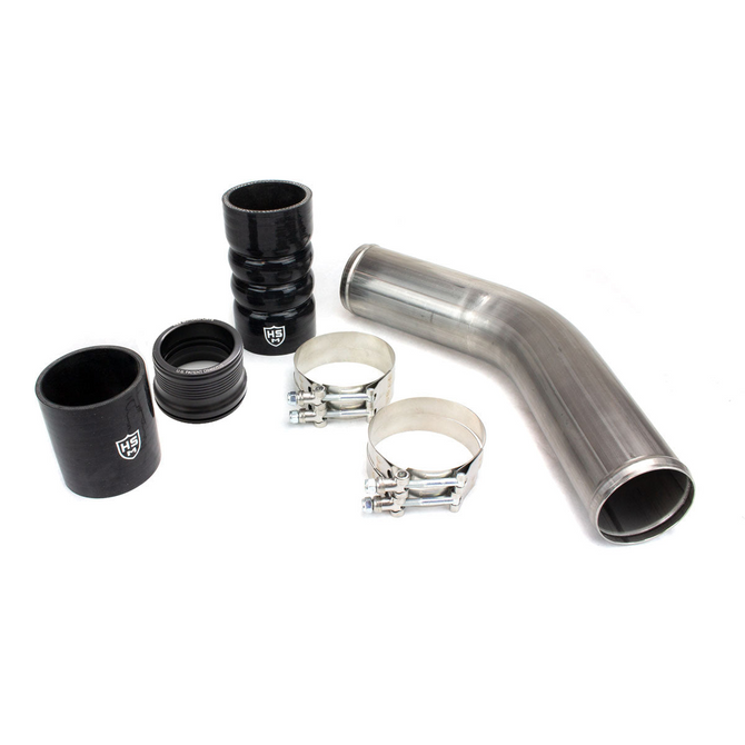 H&S Motorsports Intercooler Pipe Upgrade Kit (RAW) - Hot Side - (OEM Replacement) - 2023-2025 Ford 6.7L HO Power Stroke - 122016-HO