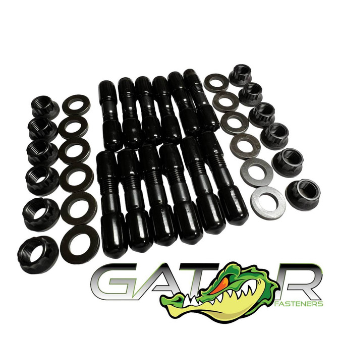  Gator Fasteners - HD Exhaust Manifold Stud Kit (Black Oxide) - 1994-2024 Dodge/Ram 5.9L 6.7L Cummins - EMSK5967C-BLK 