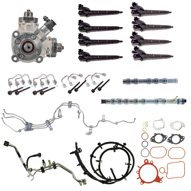 Performance Diesel Parts Fuel Contamination Kit (Bosch / Pure Power Reman) - 2017-2019 Ford 6.7L Power Stroke - FK-F1719-R-PP-BSC 