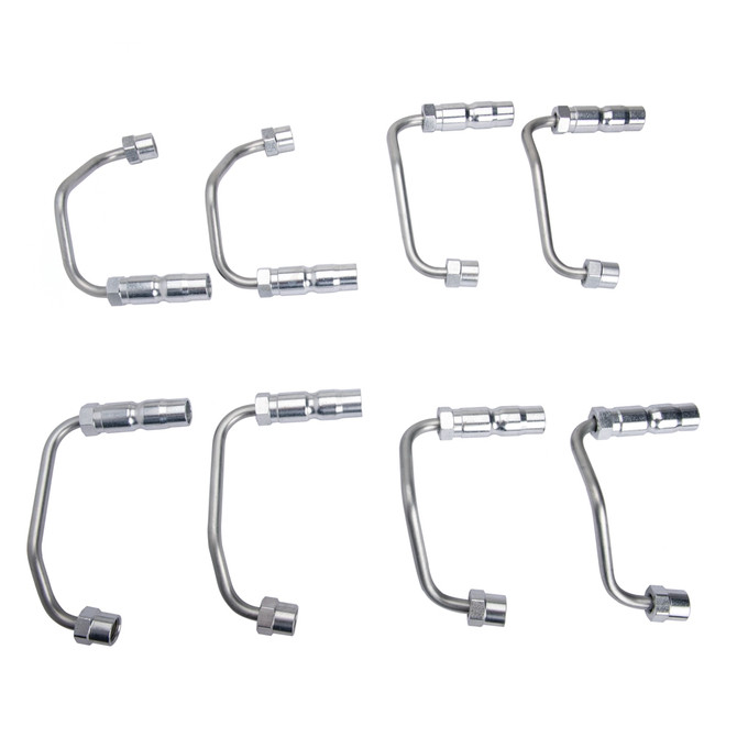Fleece Performance Engineering Fleece - High Pressure Injection Lines (Complete Set of 8) - 2001-2004 GM 6.6L LB7 Duramax - FPE-34611 