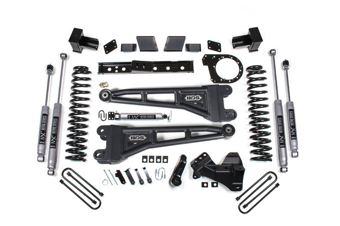 BDS Suspension BDS - 7 Inch Lift Kit - Radius Arm - Rear Block - Nitro NX2 Shocks - 2023-2025 Ford F250/F350 4WD - BDS2258H 