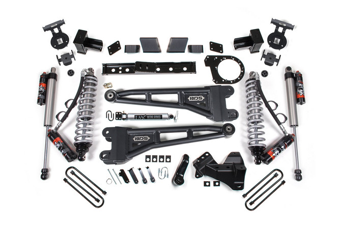 BDS Suspension BDS - 7 Inch Lift Kit - Radius Arm - FOX 2.5 Coil-Over Conversion Elite - 2023-2025 Ford F350 DRW 4WD - BDS2260PES 