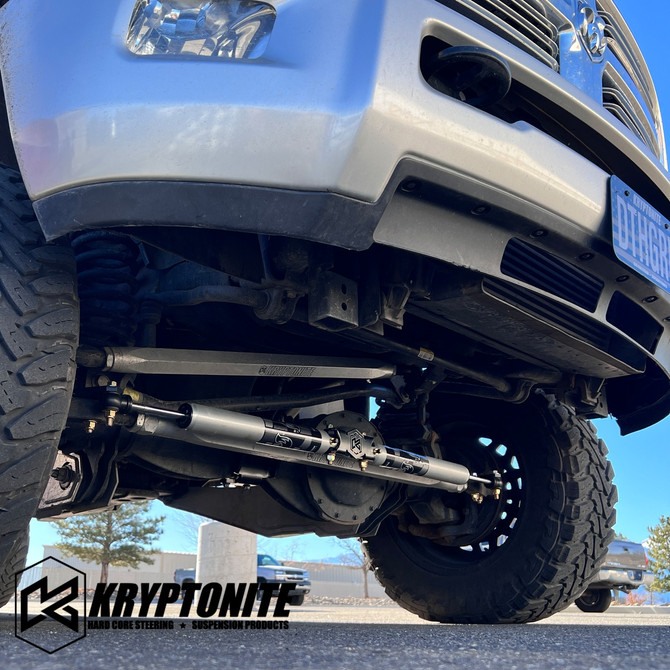 Kryptonite Products Kryptonite - Death Grip Dual Steering Stabilizer Bracket Kit - 2014-2026 Dodge RAM 2500/3500 4X4 - KRDSS14