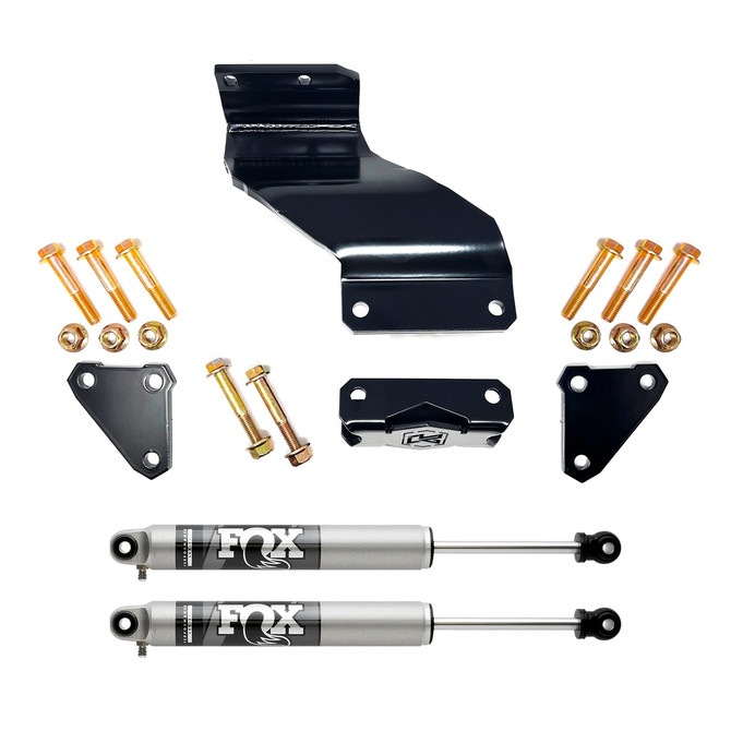 Kryptonite Products Kryptonite - Death Grip Dual Steering Stabilizer Bracket Kit with FOX 2.0 Shocks - 2014-2026 Dodge RAM 2500/3500 4X4 - KRDSS14S