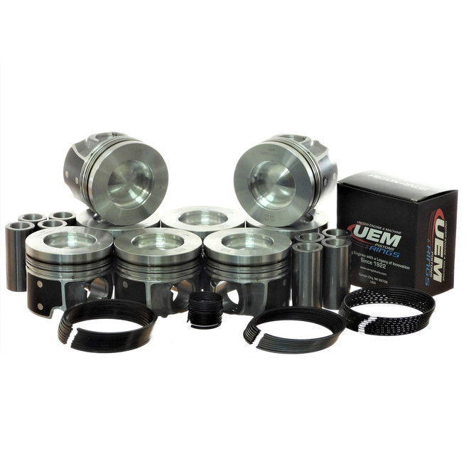 UEM - Dualoy Diesel Pistons DUALOY Piston Kit (0.50MM OVER) - 2017-2023 GM 6.6L L5P Duramax - 7227DKP.5MM 