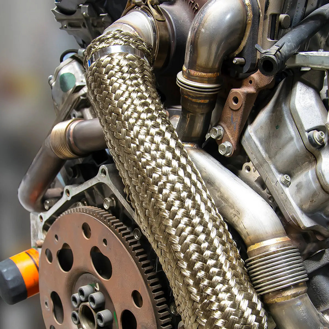 PPE - High-Flow 304 Stainless Steel Down Pipe - 2004.5-2010 GM 6.6L Duramax - 117000500