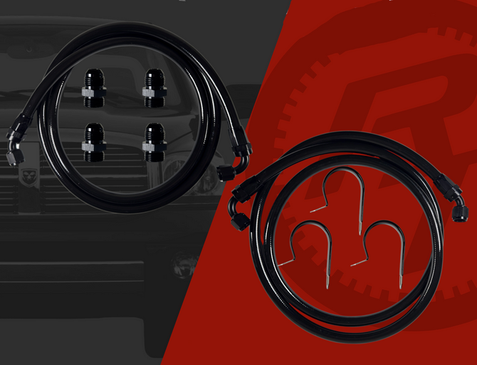 Extreme Duty Bar Plate Transmission Cooler Line Kit (68RFE) - 2007-2009 Dodge RAM 6.7L Cummins -  TLK.68.0709.BP